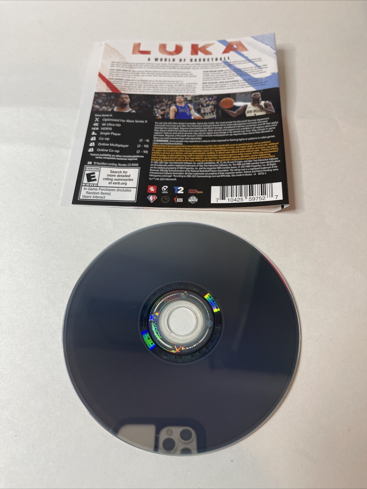 NBA 2K22 (Xbox Series X, 2021) Disc & Cover Art Only TESTED NEW