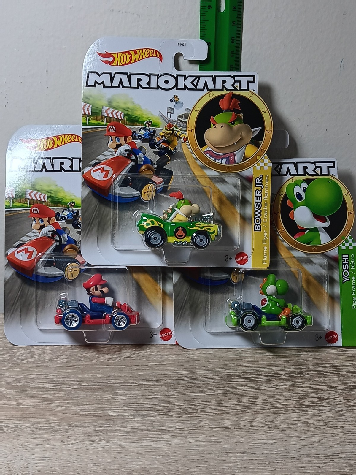 *FREE SHIP* BOWSER JR YOSHI SUPER MARIO Kart Flame Flyer Pipe Frame Hot Wheels