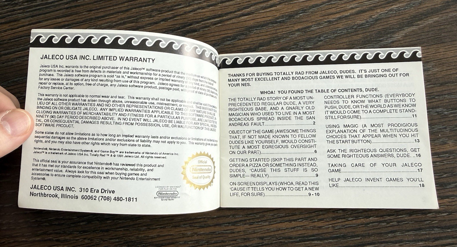 Totally Rad MANUAL ONLY (Nintendo, NES 1991) Combine Shipping on Multiple HTF🔥
