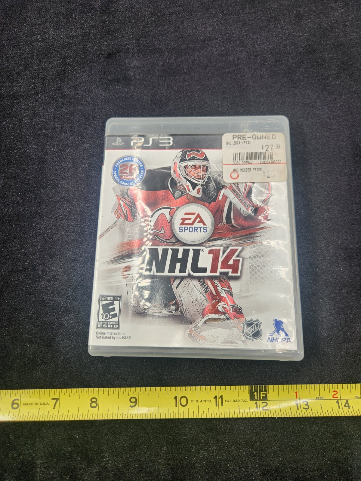 NHL14 PLAYSTATION 3 Used (PS3 Video Game + Instructions)