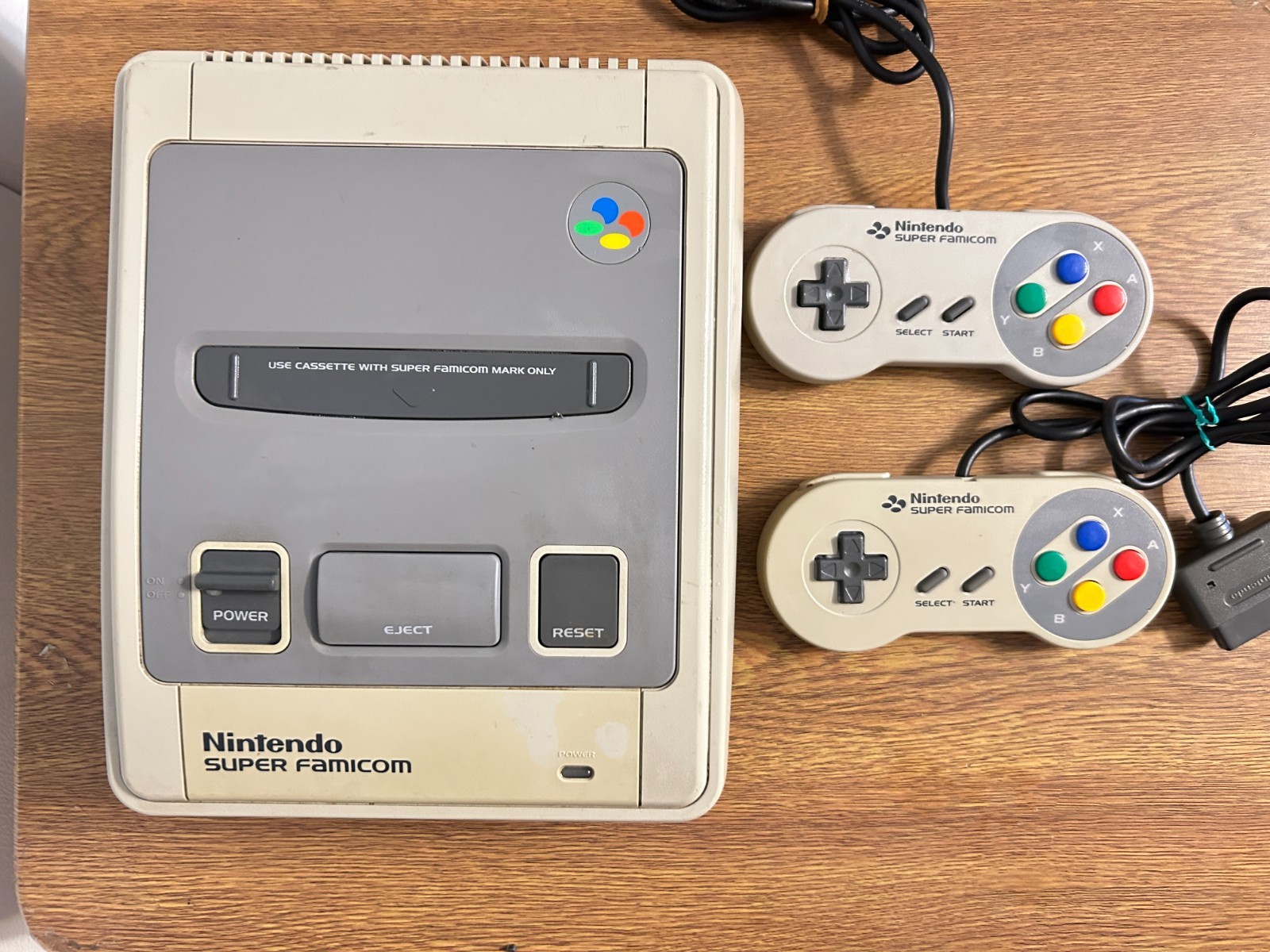 Nintendo Super Famicom Console SHVC-001 + 2 Controllers SFC SNES Japan Tested