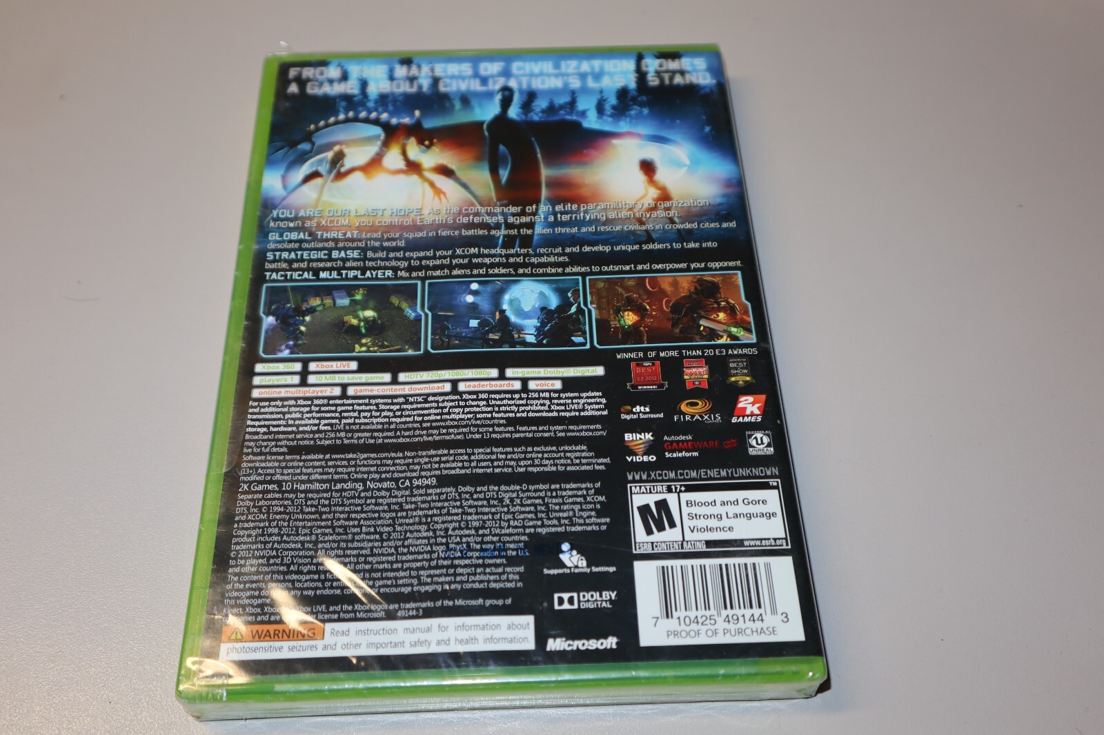 XCOM: ENEMY UNKNOWN FOR XBOX 360 BRAND NEW AND FACTORY SEALED! X-COM