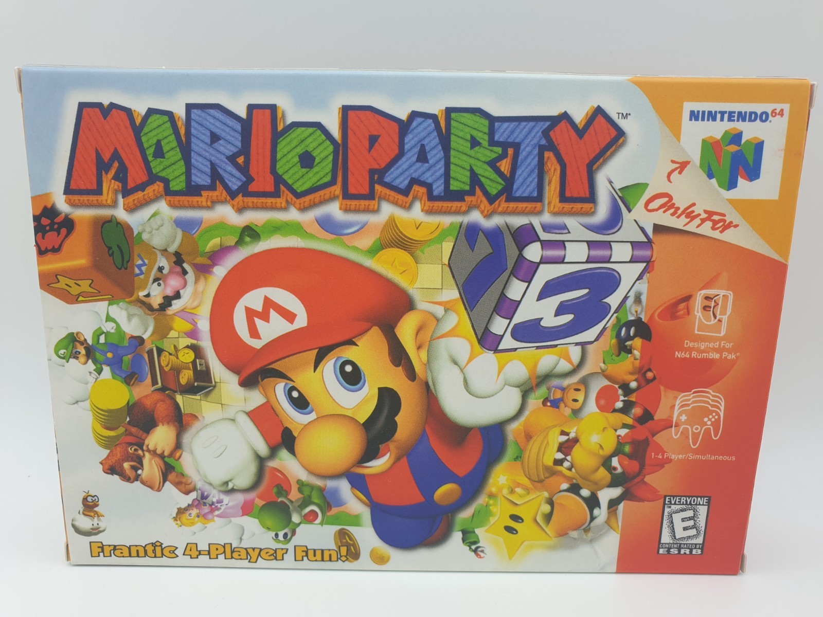 MARIO PARTY 1 N64 REPLACEMENT BOX INCLUDES INSERT TRAY + BOX PROTECTOR CASE