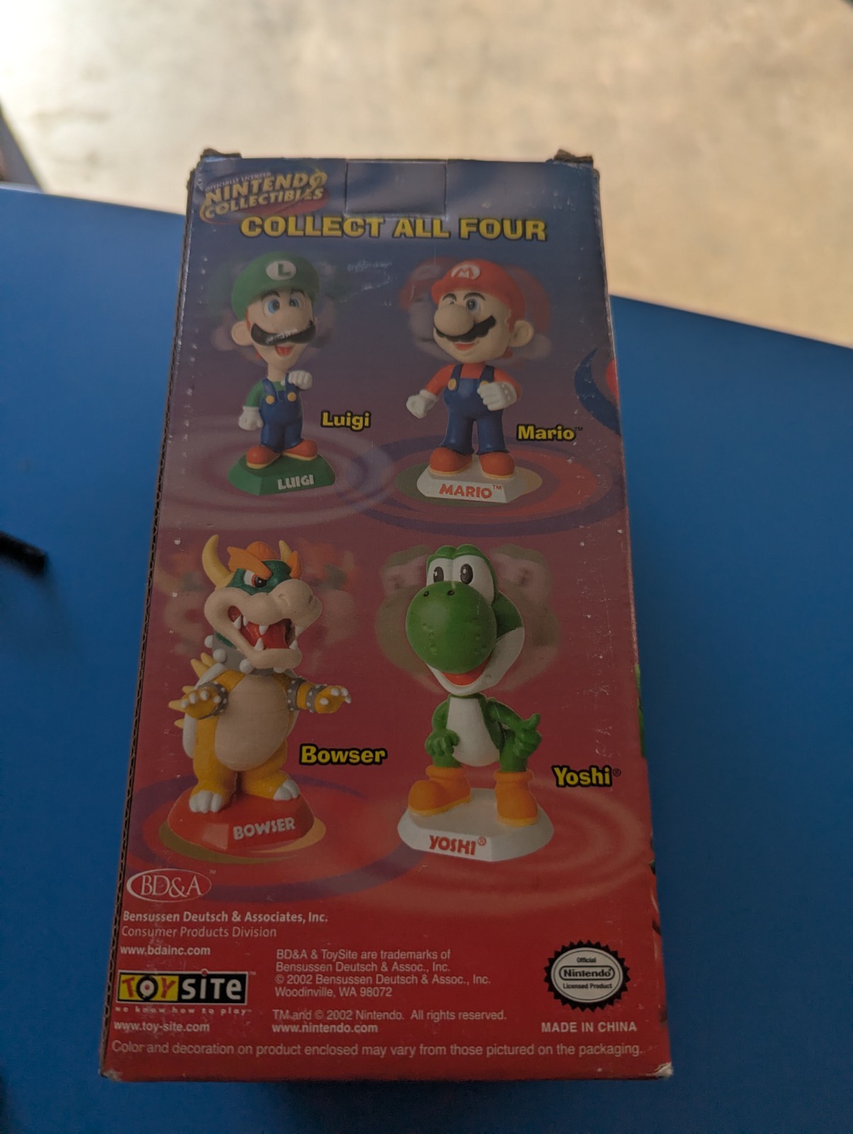 Vintage Nintendo Mario Bobblehead 2001 Toysite BD&A Original Box NES