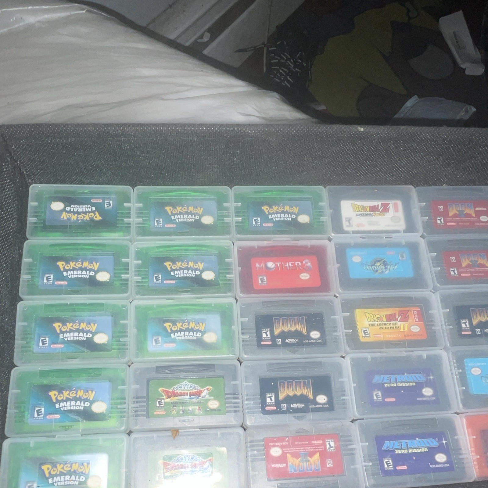 Nintendo Game Boy Advance Cartridge Game Lot Pokémon Emerald, Doom II, Metroid +