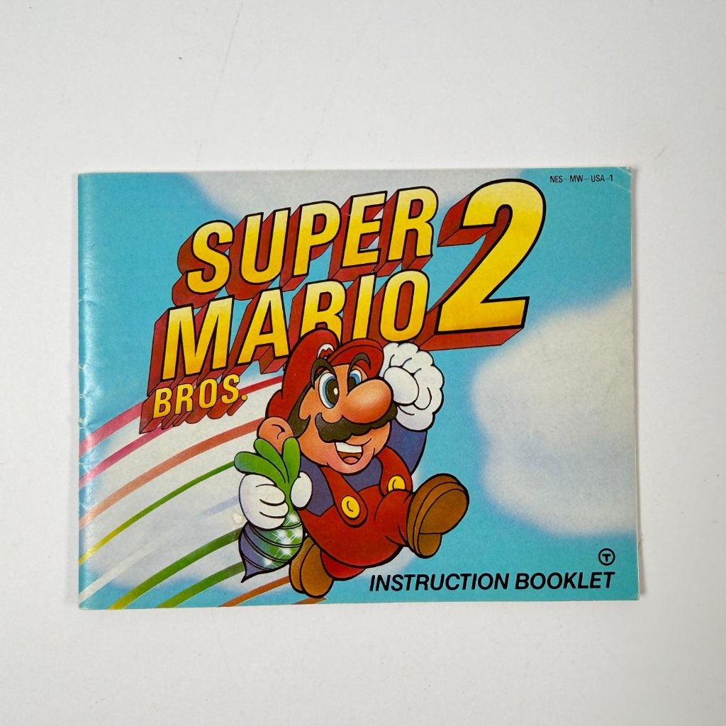 Super Mario Bros 2 NES Instruction Booklet Manual ONLY Nintendo NES-MW-USA-1
