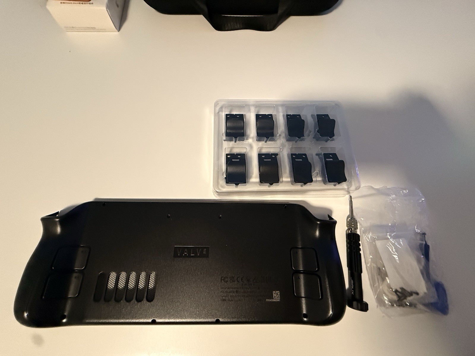 Valve Steam Deck 64GB Upgraded to 256GB, Jsaux Back Plate, Hall Effect Joysticks