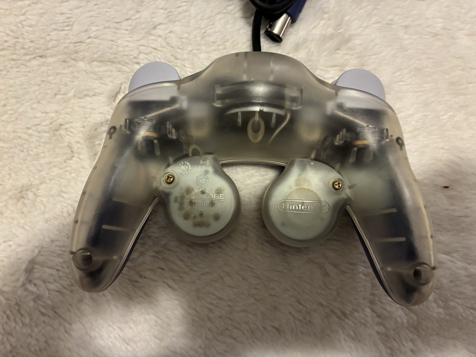 OEM Nintendo GameCube Controller Indigo Purple Clear Back DOL-003 Tested
