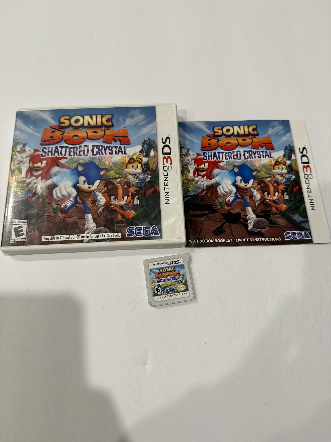Sonic Boom Shattered Crystal Nintendo 3DS Video Game SEGA CIB Complete w/ manual
