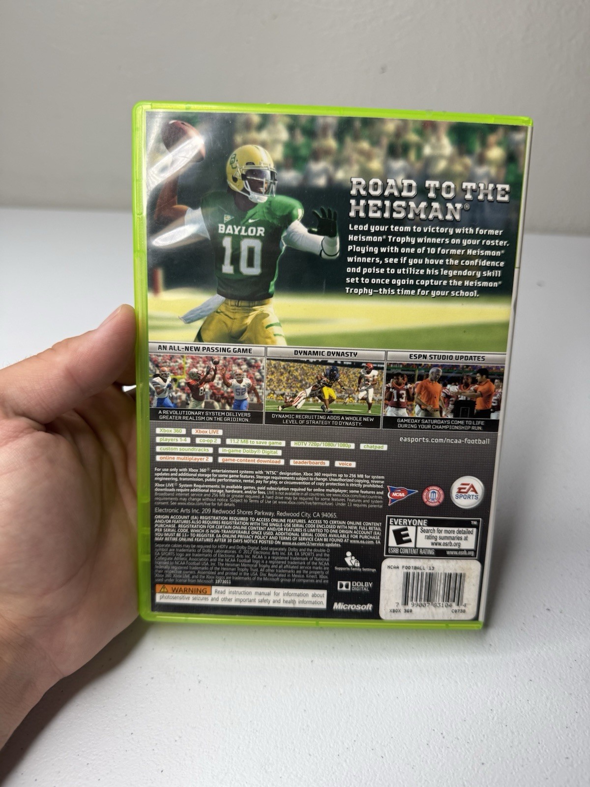 NCAA Football 13 for Microsoft XBOX 360 With Case 2013