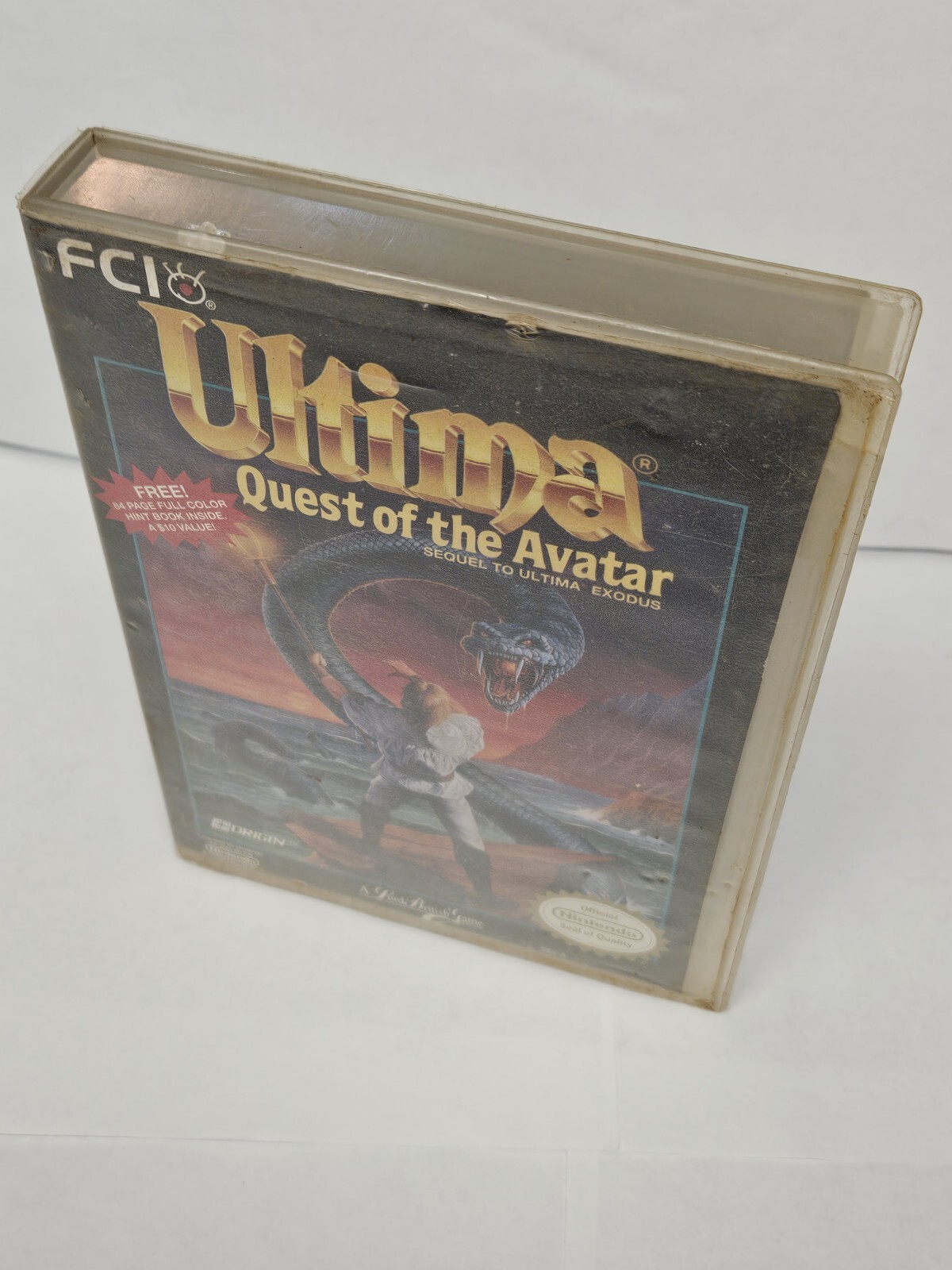 Ultima: Quest of the Avatar (Nintendo Entertainment System 1990) Cartridge& Case