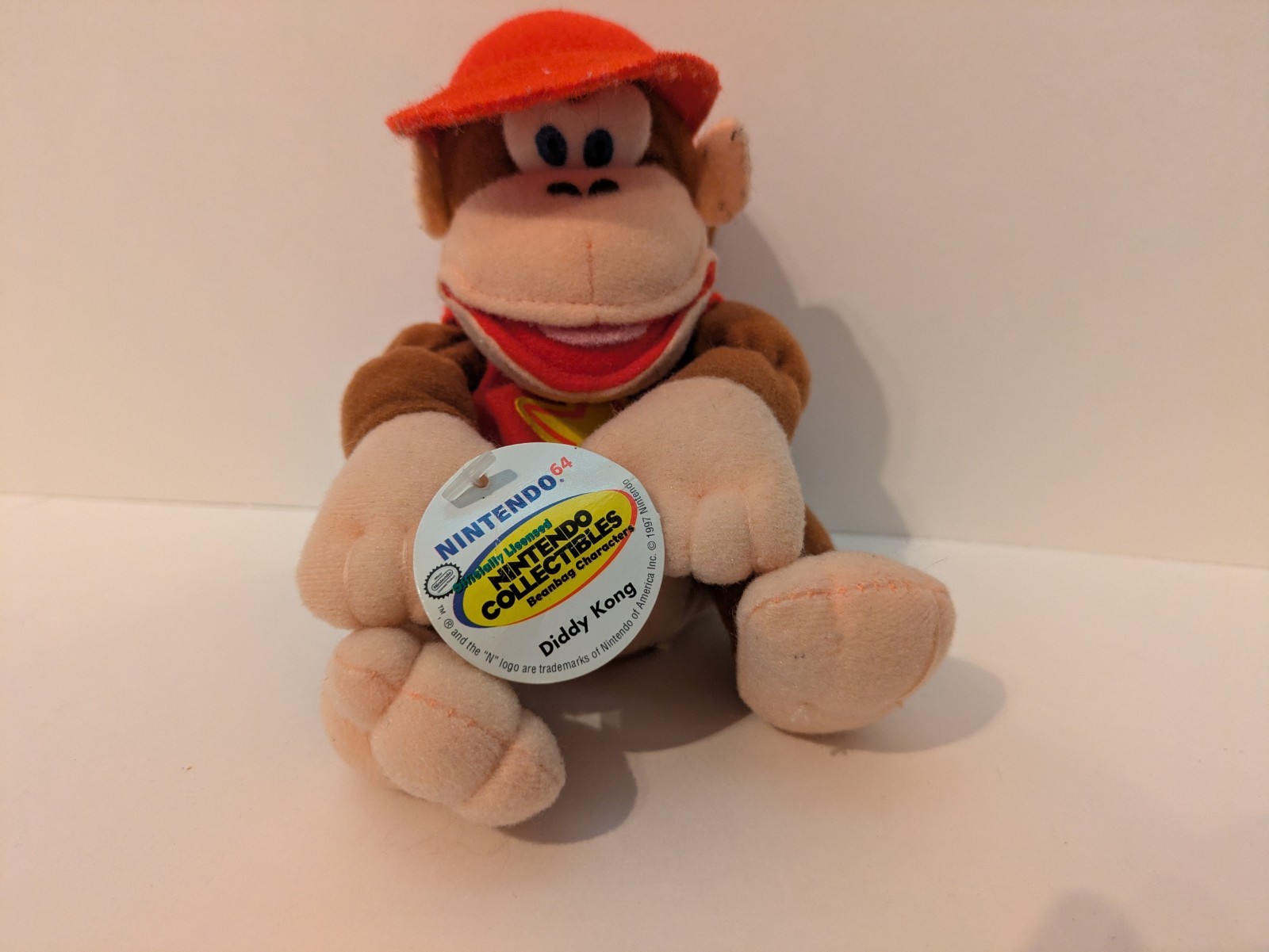 Vintage Nintendo N64 Mario Luigi DiddyKong Toad Bowser BD&A Beanbag Plush w/ Tag