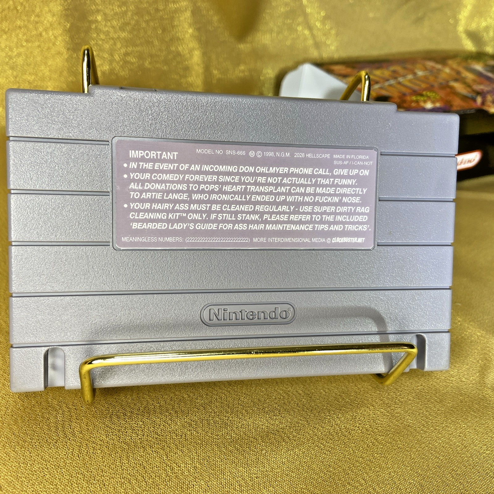 Dirty Work For Super Nintendo / SNES Norm MacDonald Collectible Retro Gift