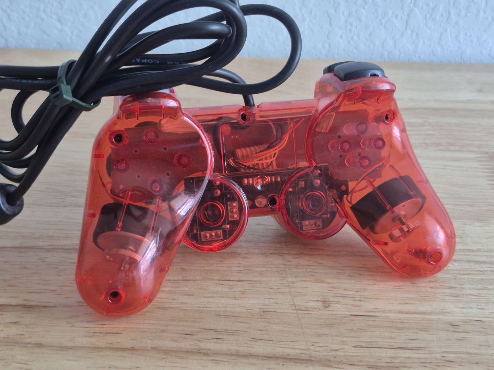 PS2 PS1 Wired Controller Dual Vibration Transparent Color 5.5FT