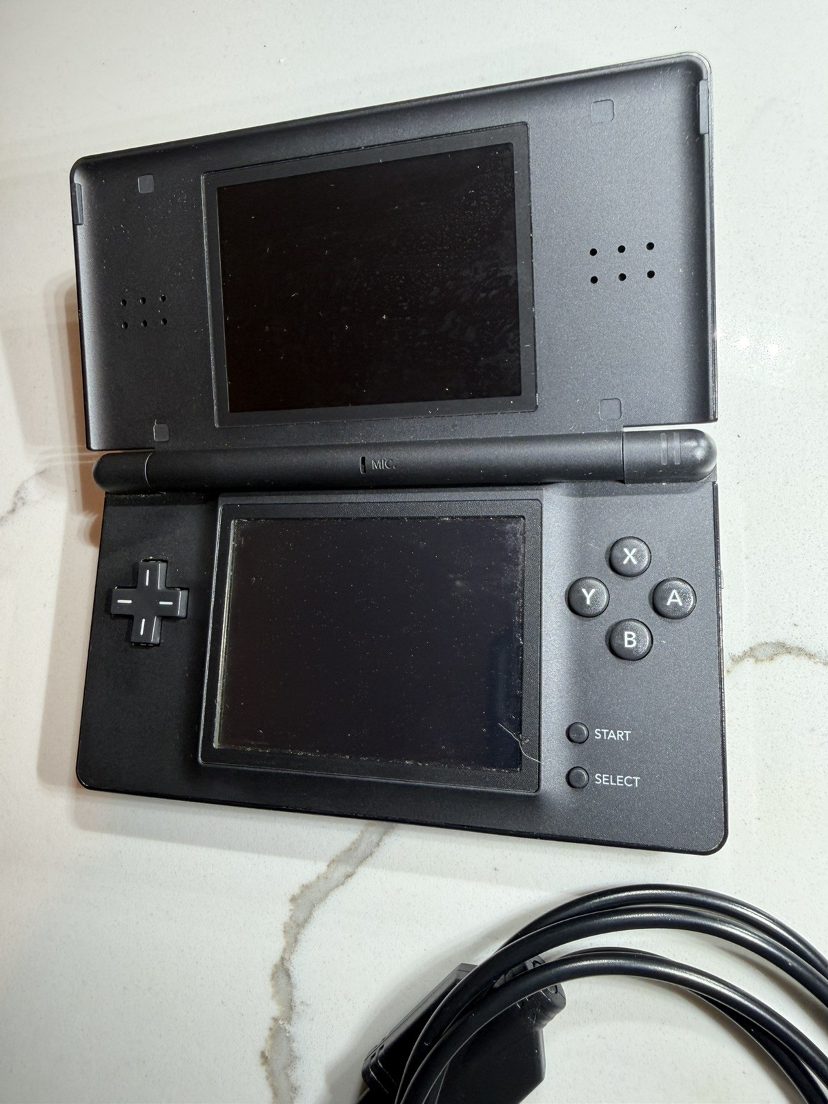 Nintendo DS Original Platinum Silver + DS Lite Black + Mario Games + Charger Lot