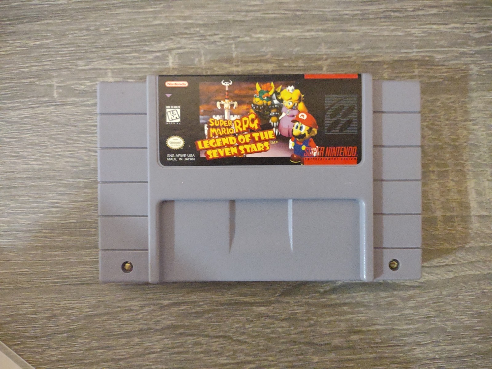 Super Mario RPG SNES – Authentic Cart & Original Insert – Rare EA Protect-Q Case
