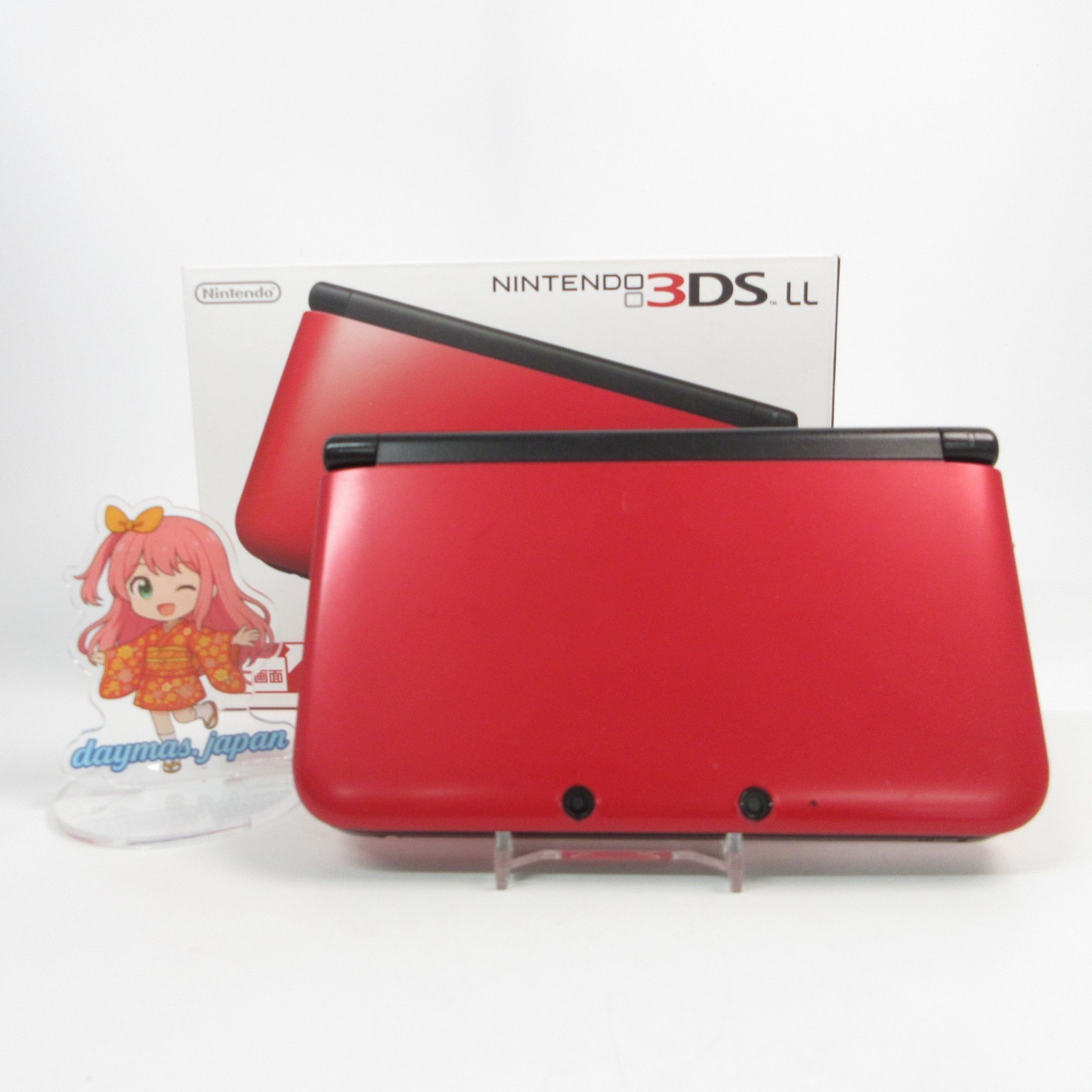 【Excellent】Nintendo 3DS LL XL Red x Black Console Japanese Edition #Arr08/0620/0