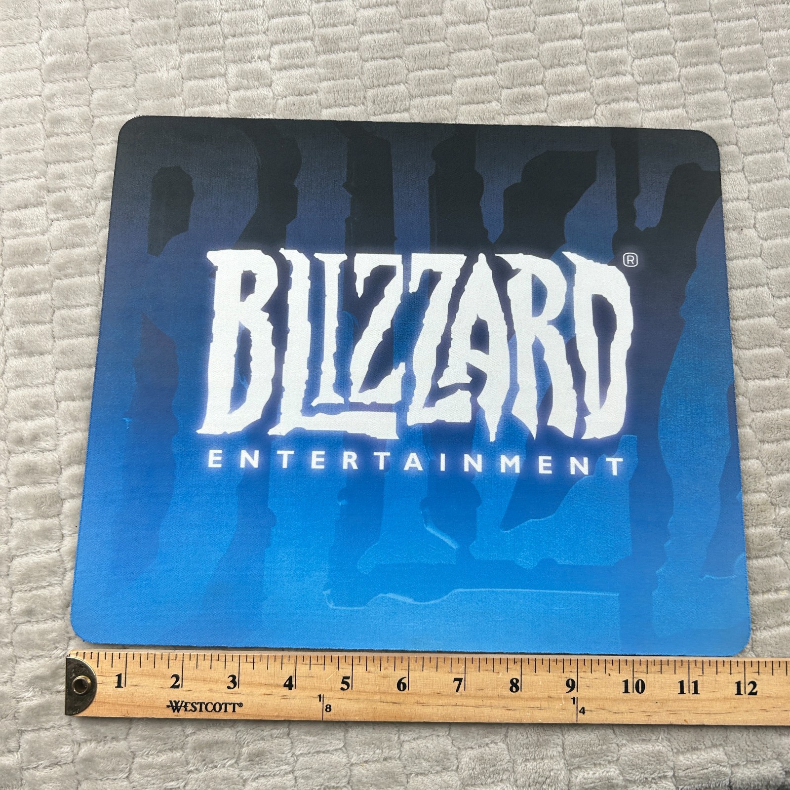 Blizzard Entertainment Logo Blue White Mouse Pad Lightly Used