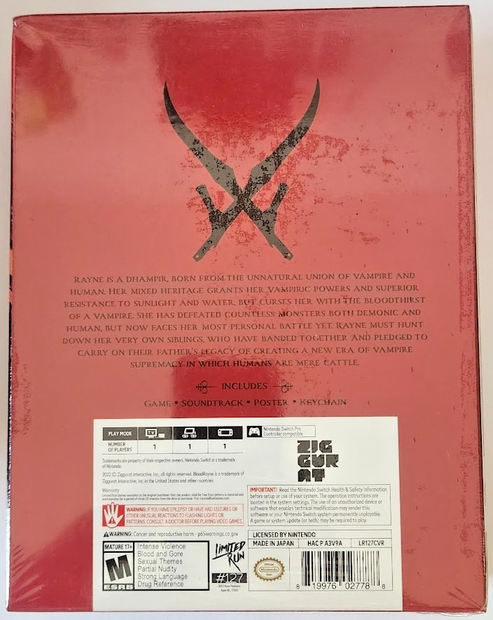 Bloodrayne Revamped [Collection Edition] Switch Brand New Game (2022 Shooter)