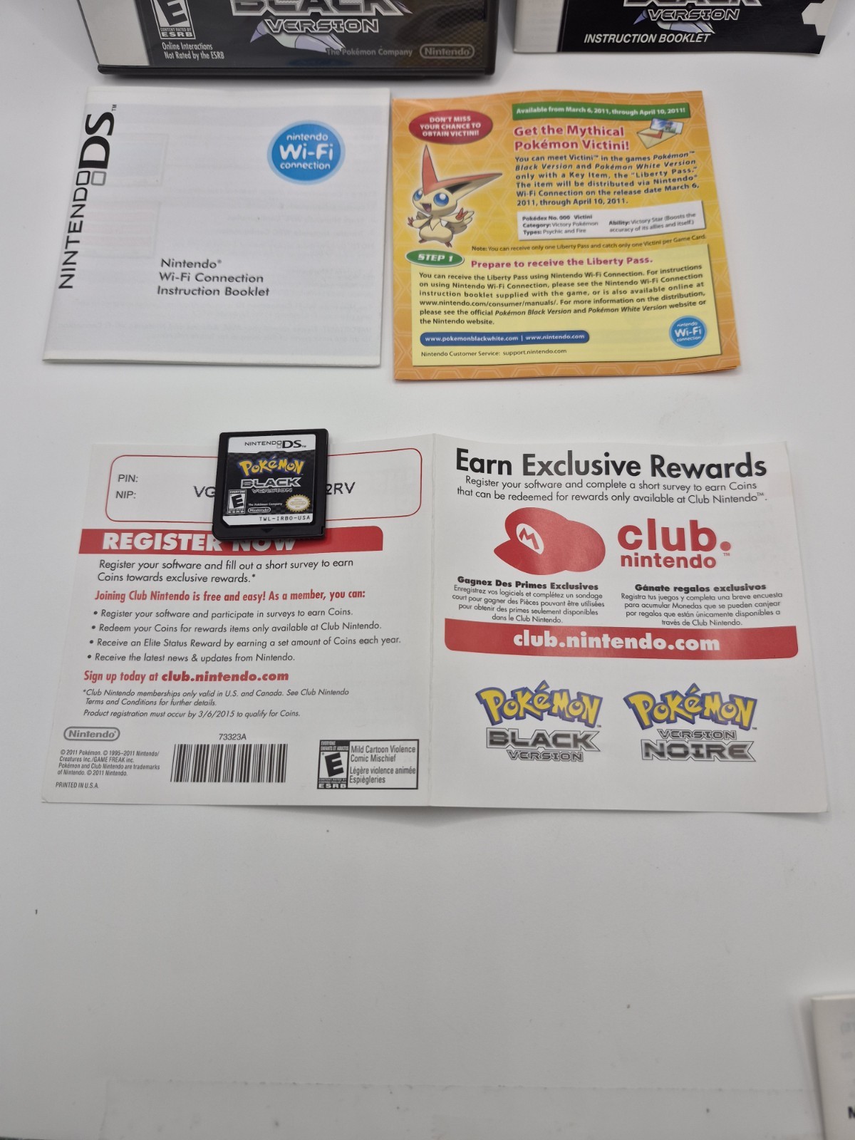 Pokemon: Black Version Authentic (Nintendo DS 2011) CIB Tested Authentic Insert