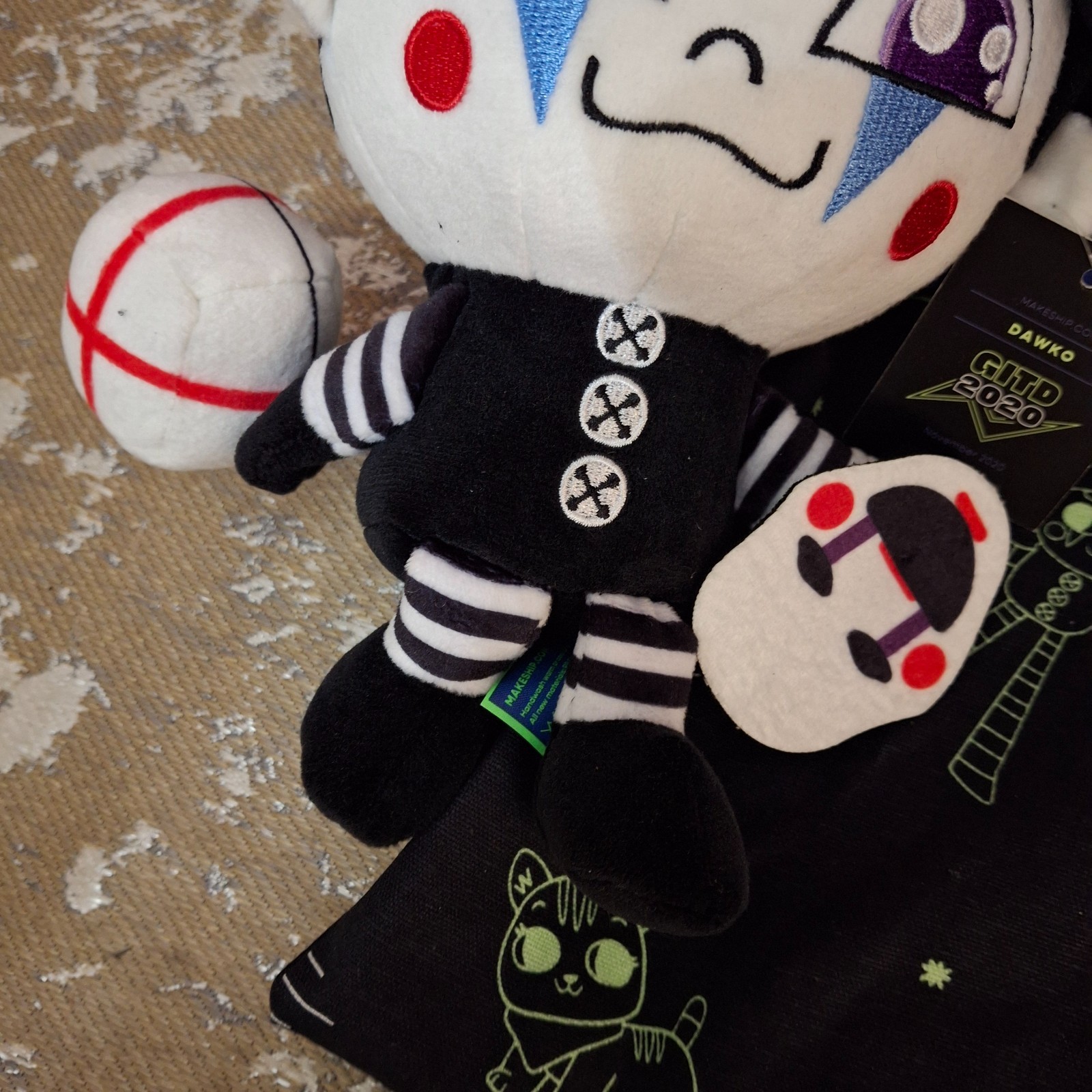 Makeship Dawko Poppet Plush Doll w/ Bag Official GITD 2020 Limited Edition