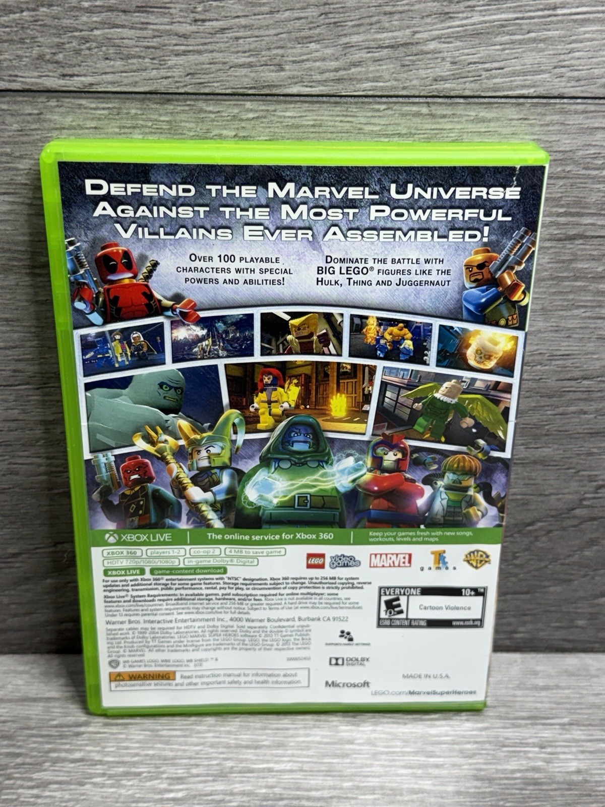 LEGO Marvel Super Heroes Nice💿! NO MANAUL! Xbox 360 VG + 1yr Warranty