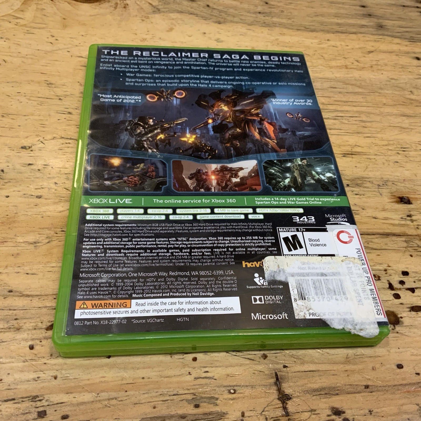 Halo 4 Xbox 360 Complete 2-Disc Set Microsoft Studios 343 Industries Tested