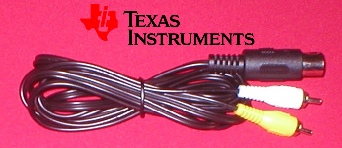 6Ft AV TV & Monitor Composite Cable for Texas Instruments TI-99/4A Computer NEW