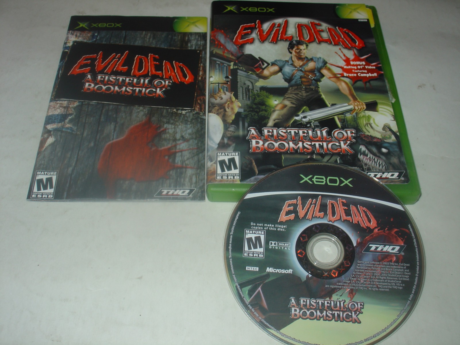 Evil Dead A Fistful of Boomstick (Microsoft Xbox, 2003) Minty Complete Fast Ship