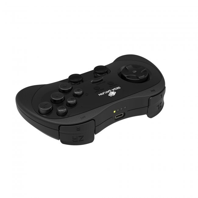 Retro-Bit SEGA Saturn 2.4GHz Wireless Pro Controller for Sega Saturn, PC, Switch