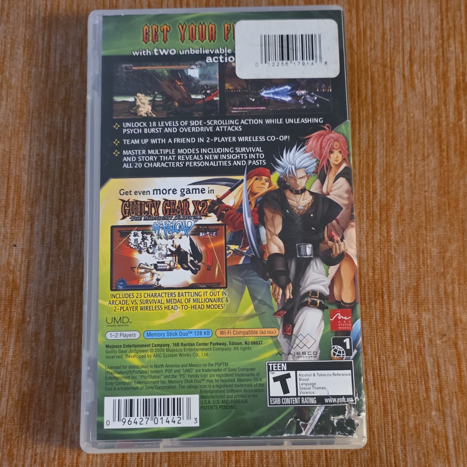 Majesco Guilty Gear: Judgment PSP UMD w/ Manual T NTSC-U/C 2006 Fighting Game
