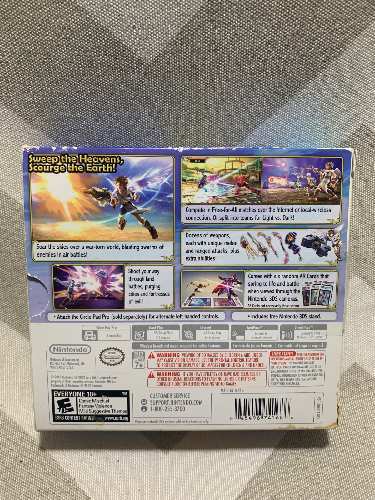 Kid Icarus Uprising Nintendo 3DS Big Box CIB Sealed AR Cards NO 3DS Stand