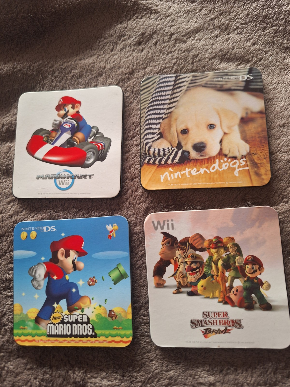 Genuine 2008 Wii Mario Cart Promotional Coasters. Never Used. Mint Condition.