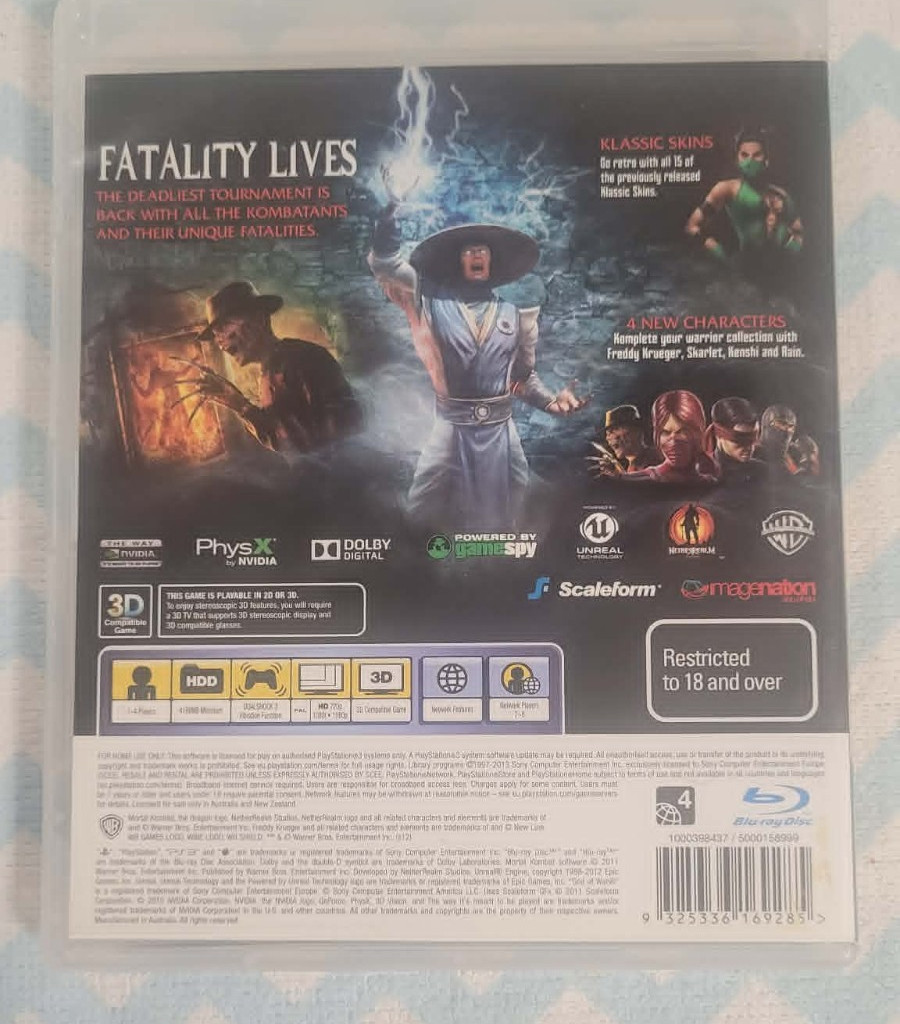 Mortal Kombat Komplete Edition PS3 PlayStation 3 Game Complete with Manual CIB