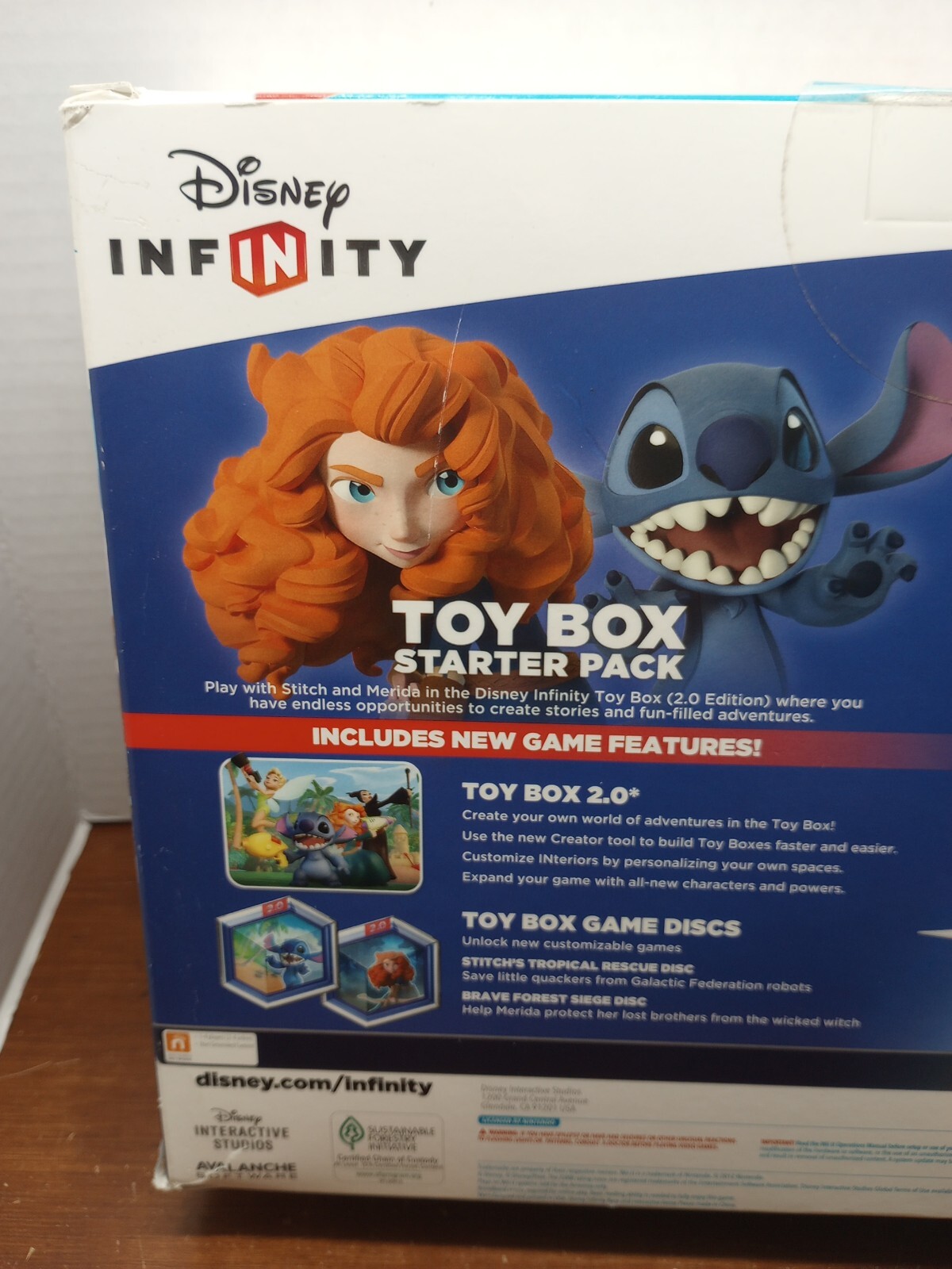 Disney Infinity 2.0 Wii U Toy Box Starter Pack Merida Stitch WiiU