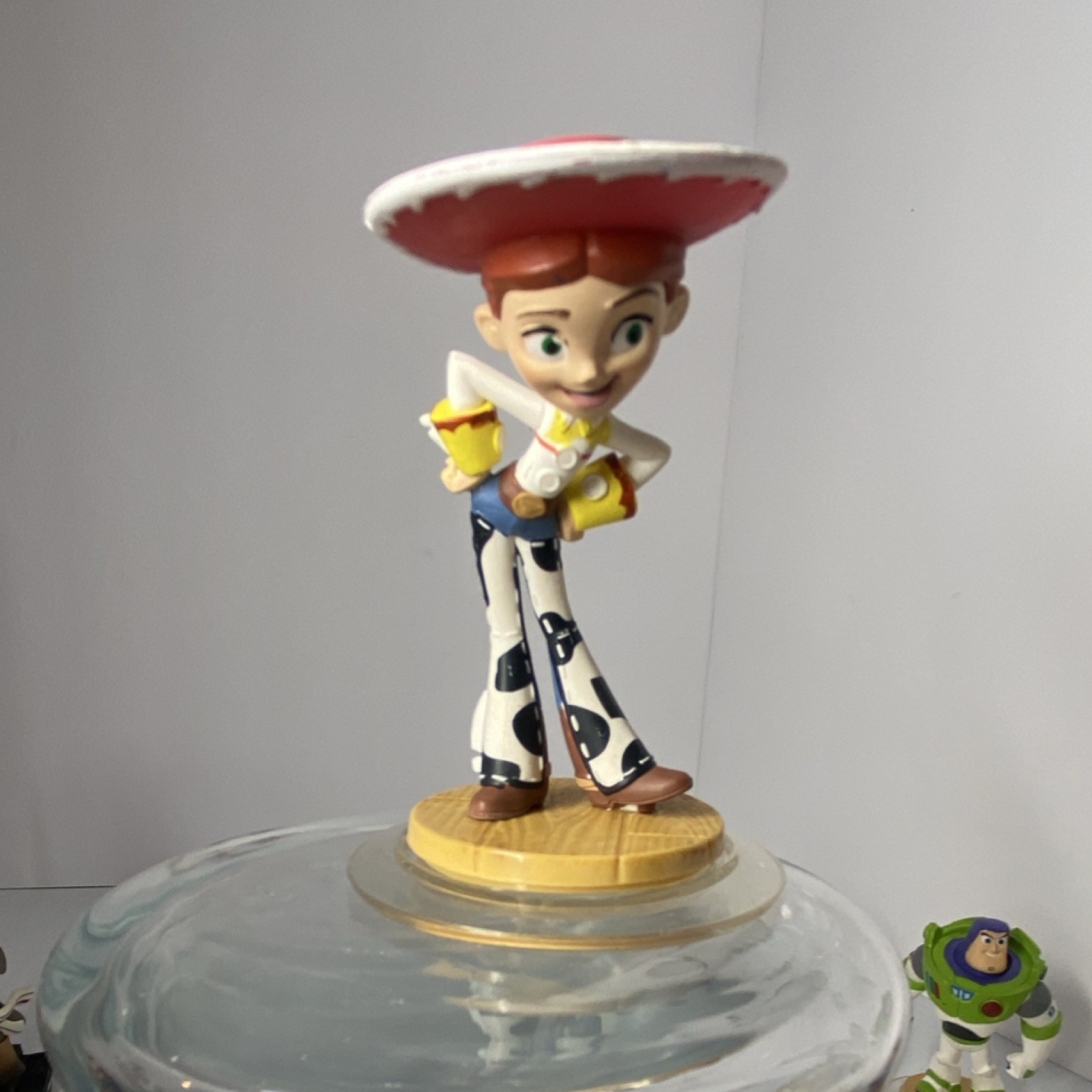 Disney Infinity Buzz Lightyear Jessie Woody Figures w/ Clear Base