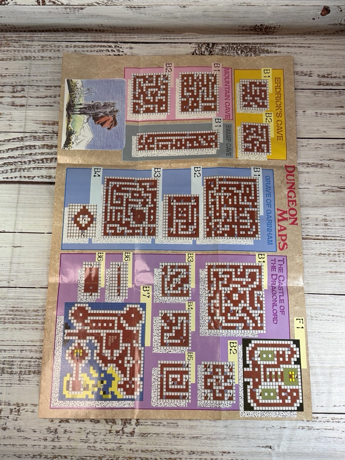 Oval Seal Dragon Warrior Complete In Box Nintendo NES Maps Charts Factory MINT