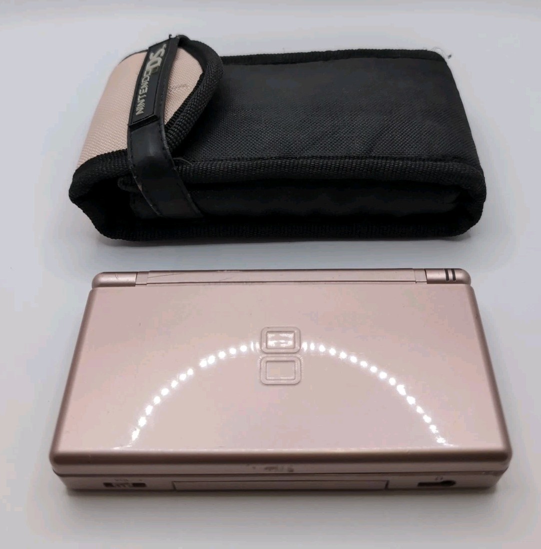 Pink Nintendo DS Lite USG-001 (Nintendo, 2006) w/ Travel Case