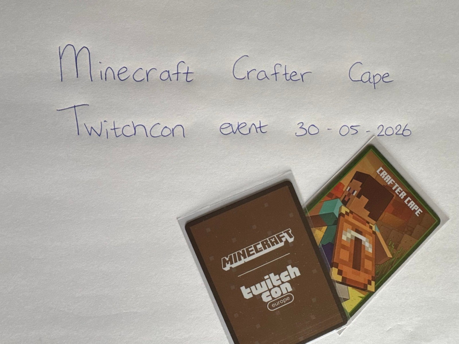 [GOOD REVIEWS] Minecraft Crafter Cape Twitchcon 2026! [INSTANTLY AVAILABLE!]