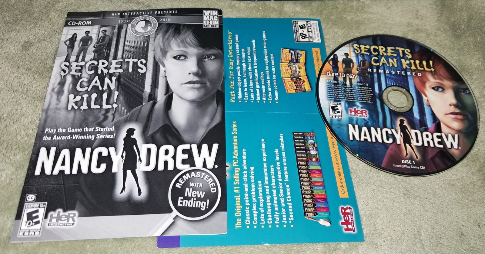 Nancy Drew Secrets Can Kill Windows PC/Computer Software Remastered Win/Mac 2010