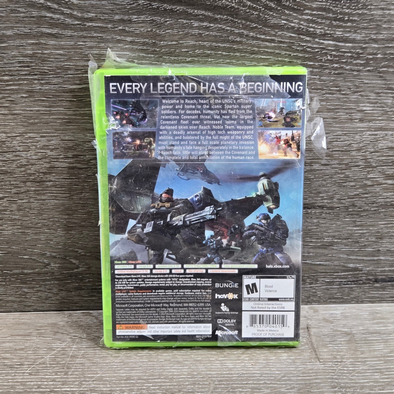 Halo: Reach (Xbox 360, 2010 new factory sealed