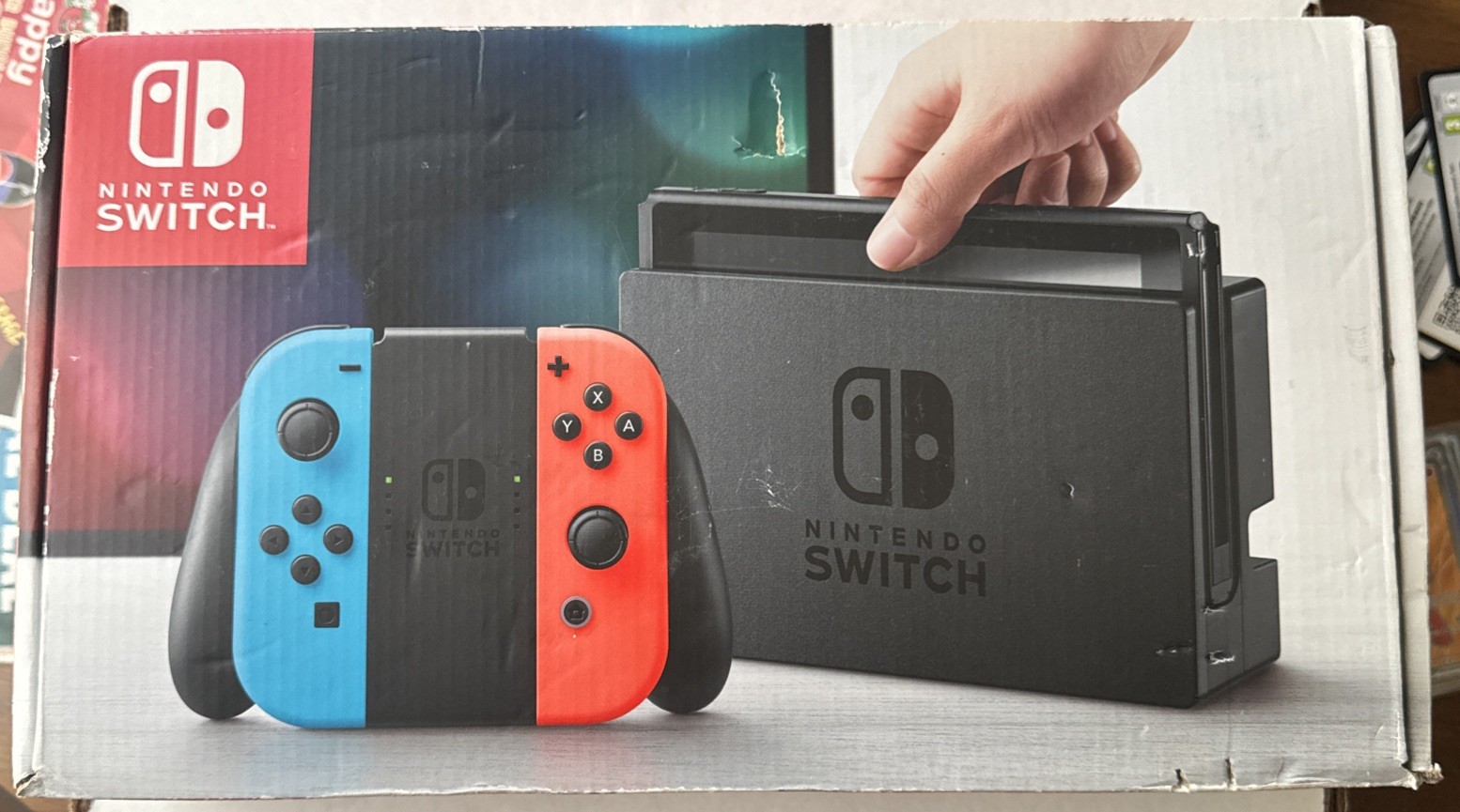 Nintendo Switch Console Neon Blue & Red HAC-001 POTENTIALLY UNPATCHED CIB
