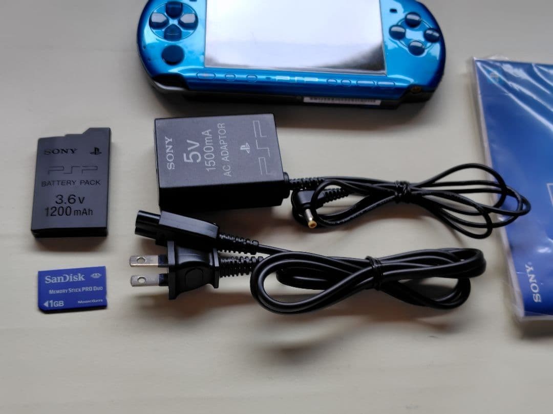 Sony PSP-3000 Vibrant Blue Console CIB BOXED Region Free Fully Tested