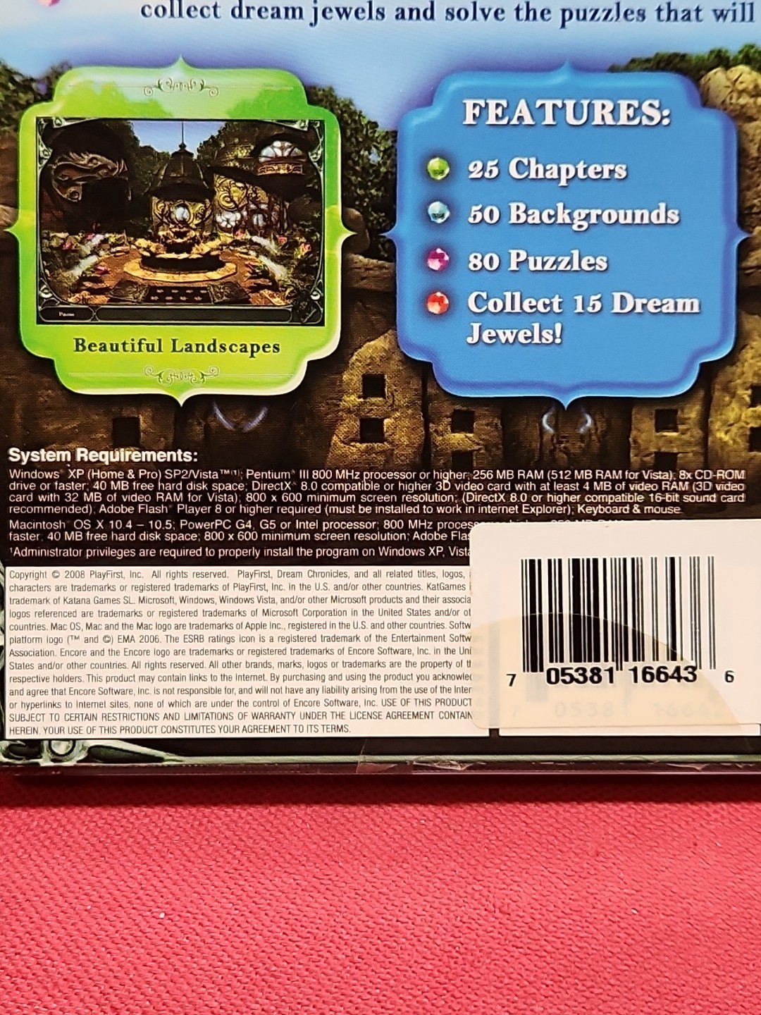 ENCORE “Dream Chronicles 2” The Eternal Maze Puzzle Game For WIN MAC CD-ROM 2008