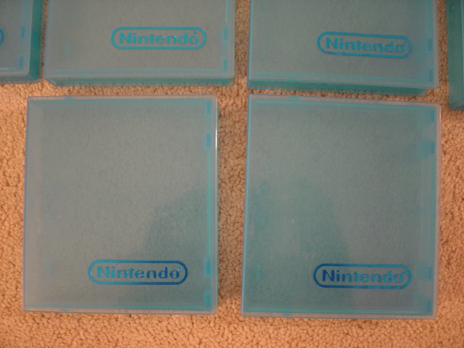 Lot of 10 Blue Nintendo Entertainment System OEM NES Clamshell Cases video games
