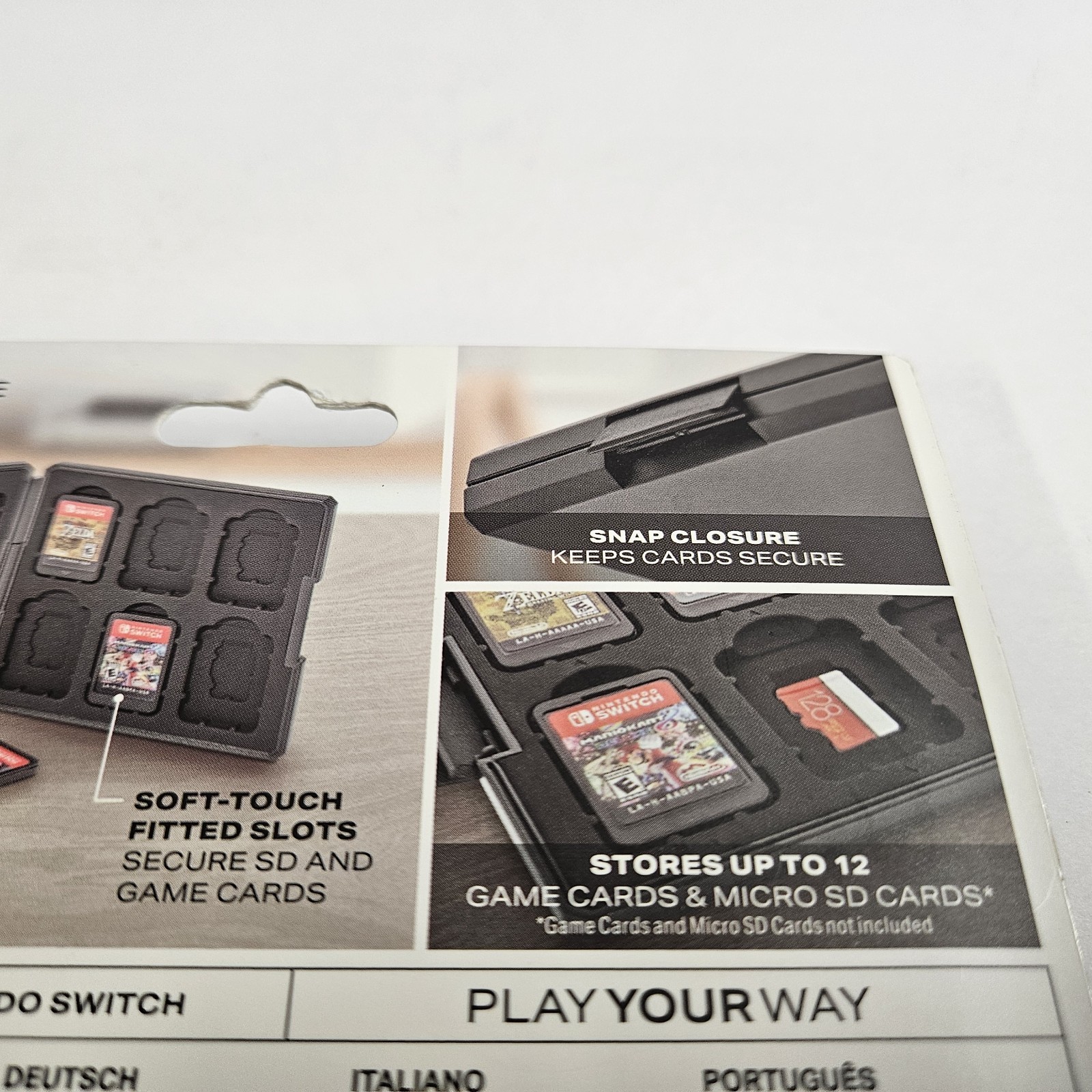 NINTENDO SWITCH ZELDA BREATH OF THE WILD PREMIUM GAME CARD CASE FOR 12 GAMES NIB