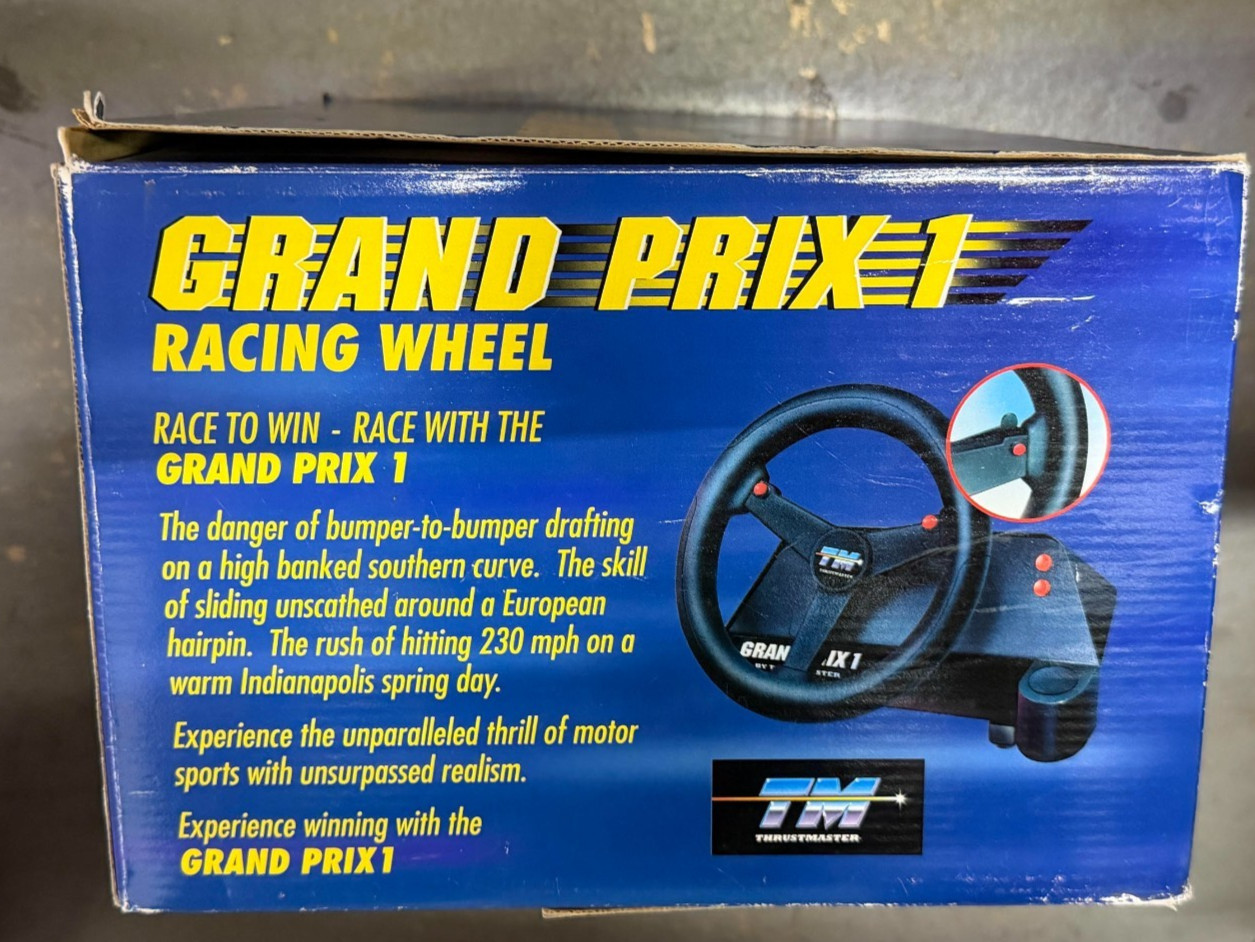1996 THRUSTMASTER GRAND PRIX 1 RACING WHEEL DOS WINDOWS 3.X WIN 95 – NEW