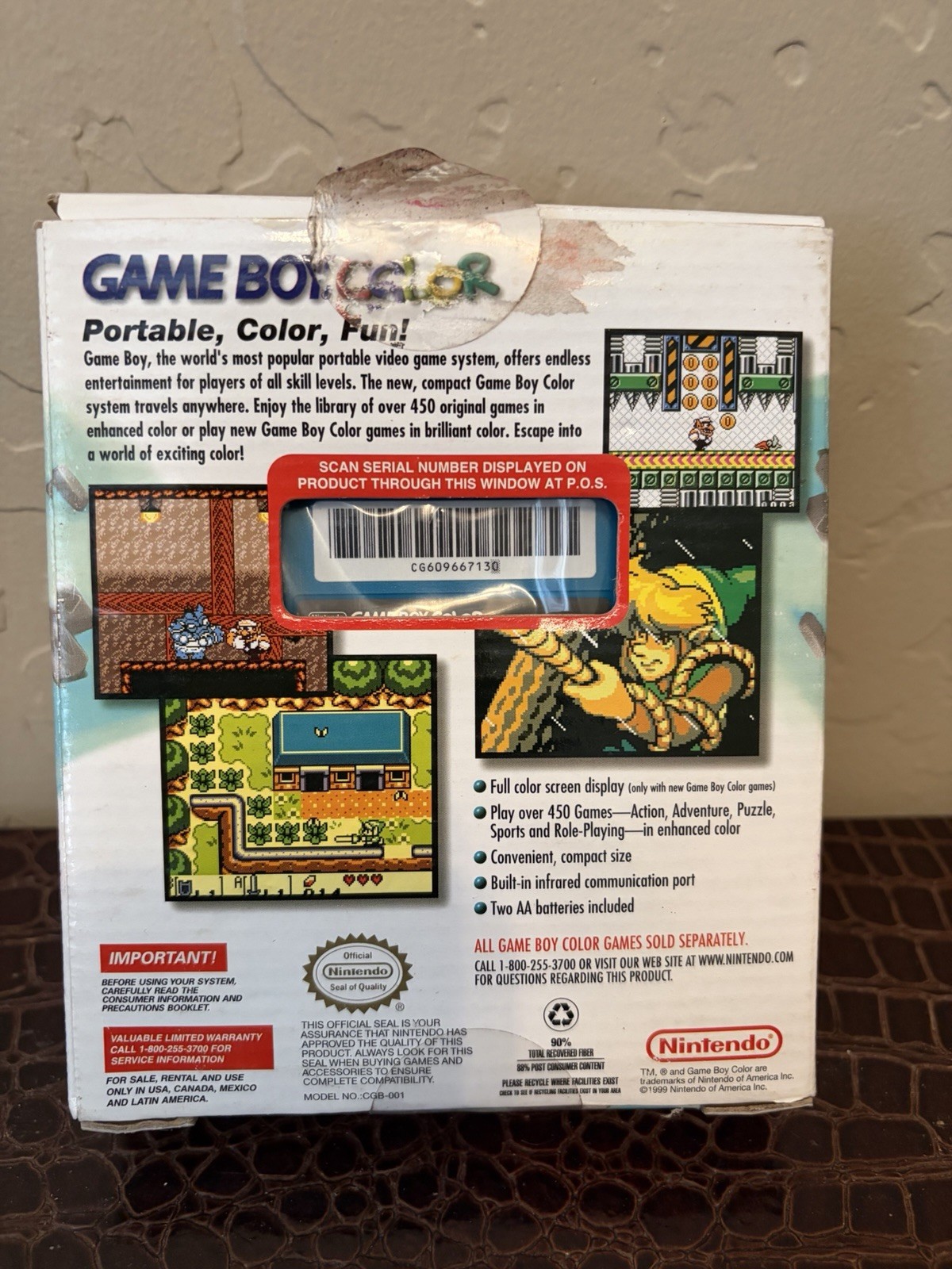 New In Box – Nintendo Game Boy Color Handheld Game Console – Teal