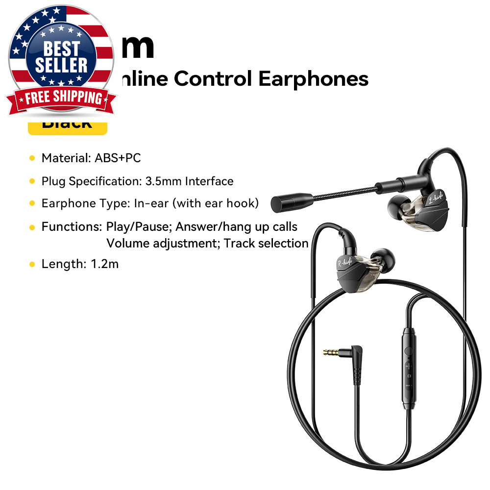 Game Headphones 3.5Mm USB Type C Wired Headphones in Ear Headset Gaming Earbuds