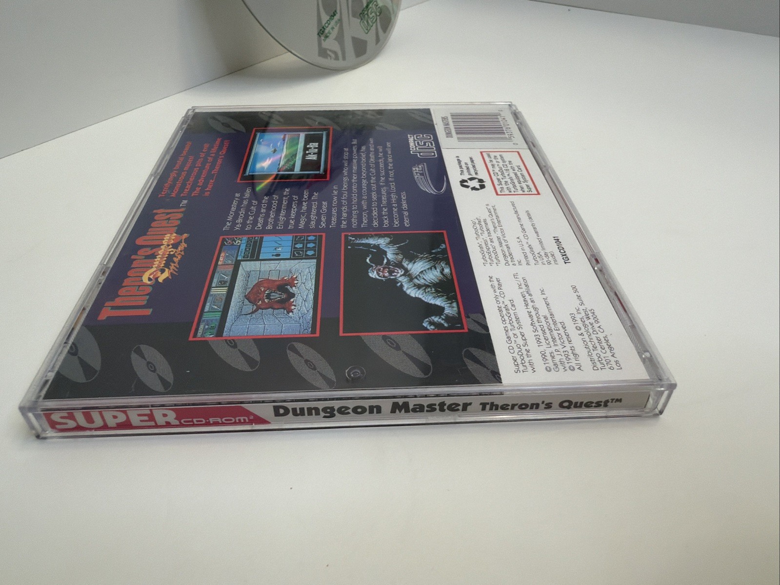 Dungeon Master: Theron’s Quest TurboGrafx Super CD Turbo Duo Tested Complete CIB